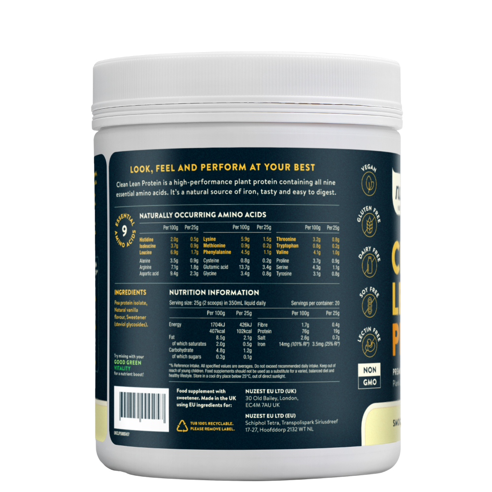 Nuzest Clean Lean Protein Smooth Vanilla - 500g- Lillys Pharmacy and Health Store