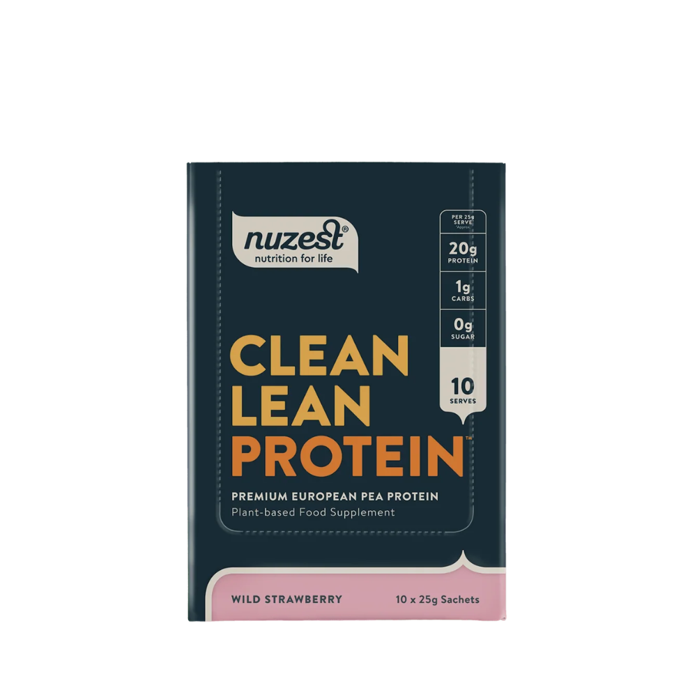 Nuzest Clean Lean Protein Wild Strawberry Sachets 10x25g- Lillys Pharmacy and Health Store