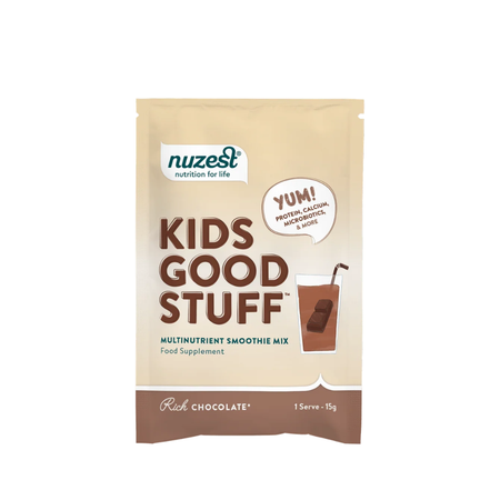 Nuzest Kids Good Stuff Rich Chocolate Single Serves 15g- Lillys Pharmacy and Health Store
