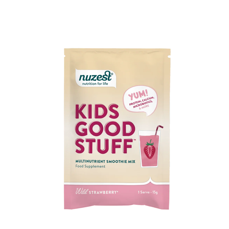 Nuzest Kids Good Stuff Wild Strawberry Single Serves 15g- Lillys Pharmacy and Health Store