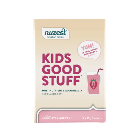 Nuzest Kids Good Stuff Wild Strawberry Single Serves 5x15g- Lillys Pharmacy and Health Store