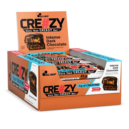 Olimp Nutrition Cre#zy Creatine Bar, Intense Dark Chocolate - 20 x 45g - Lilly’s Pharmacy & Health Store