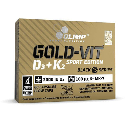 Olimp Nutrition Gold Vit D3 + K2 Sport Edition 60 caps- Lillys Pharmacy and Health Store