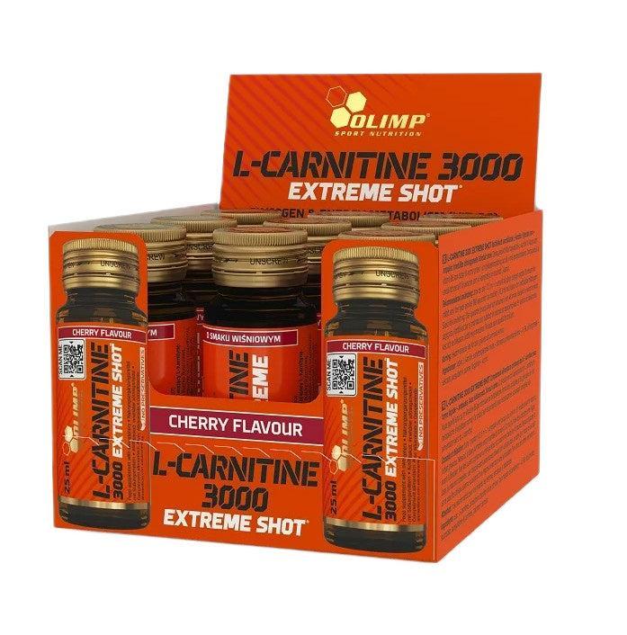 Olimp Nutrition LCarnitine 3000 Extreme Shot, Cherry 9 x 25 ml- Lillys Pharmacy and Health Store