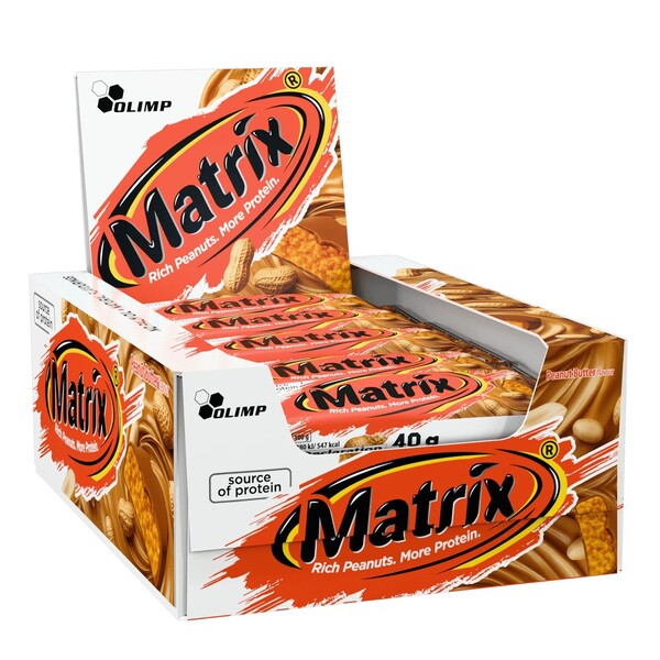 Olimp Nutrition Matrix Bars, Peanut Butter - 25 x 40g - Lilly's Pharmacy