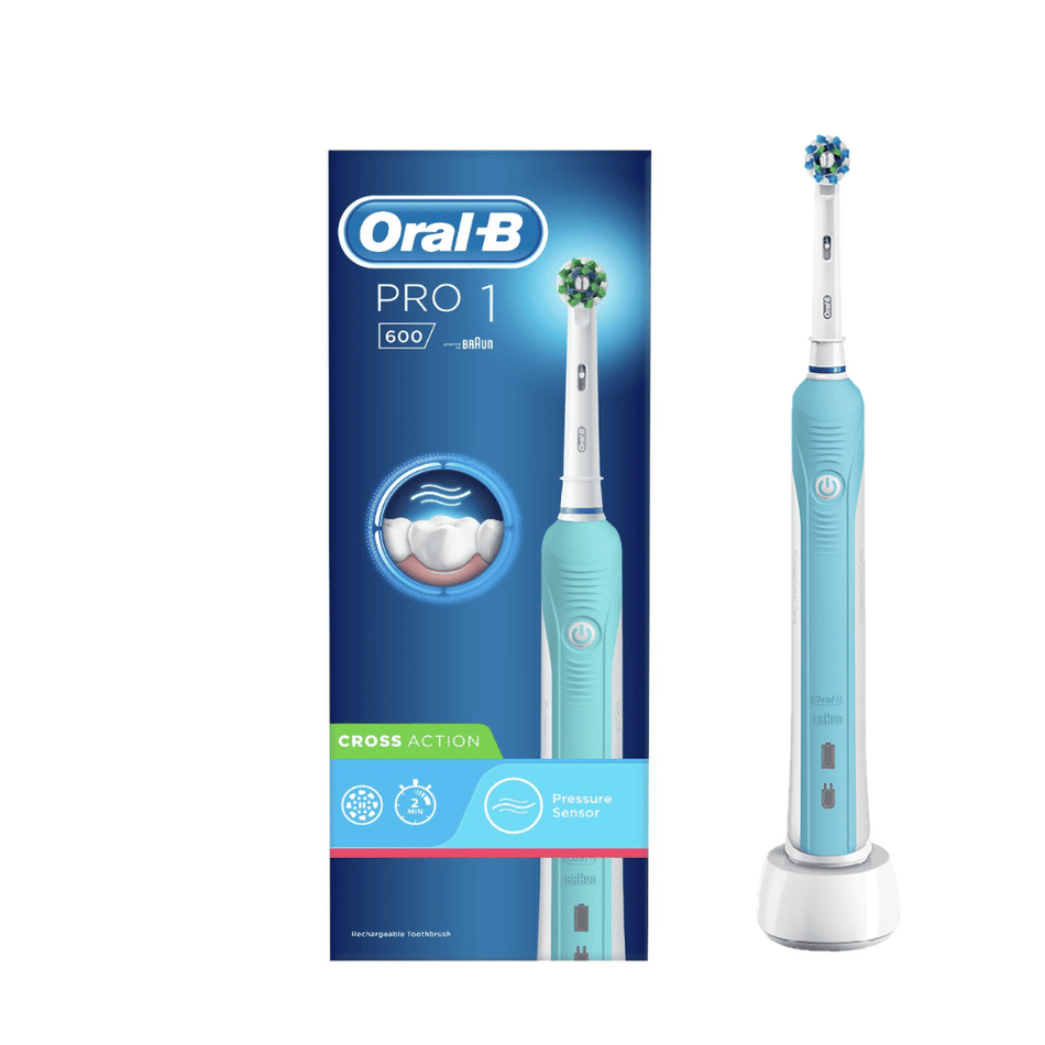 Oral B Pro 1 600 Cross Action Turquoise Design Electric Toothbrush