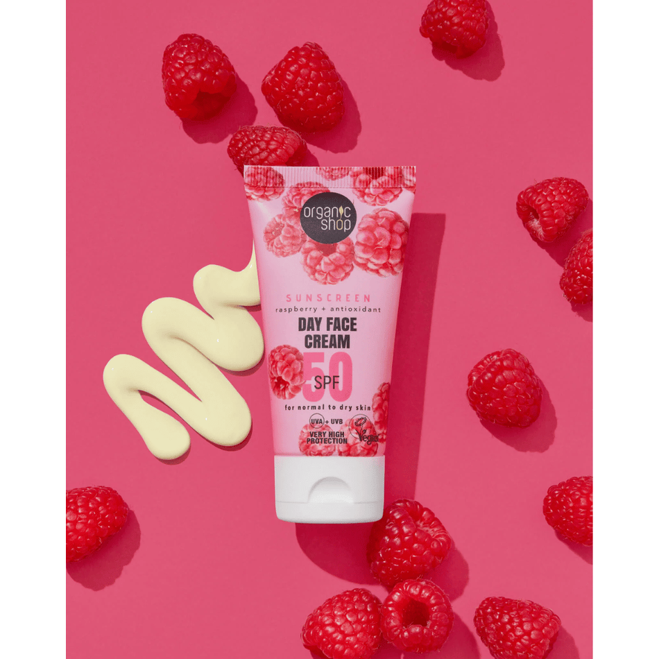Organic Shop Day Face Cream 50 SPF Normal to Dry skin 50ml- Lillys Pharmacy and Health Store