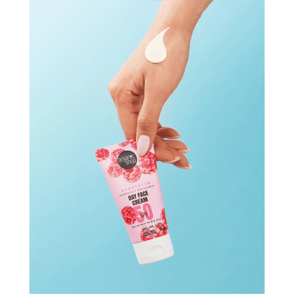 Organic Shop Day Face Cream 50 SPF Normal to Dry skin 50ml- Lillys Pharmacy and Health Store