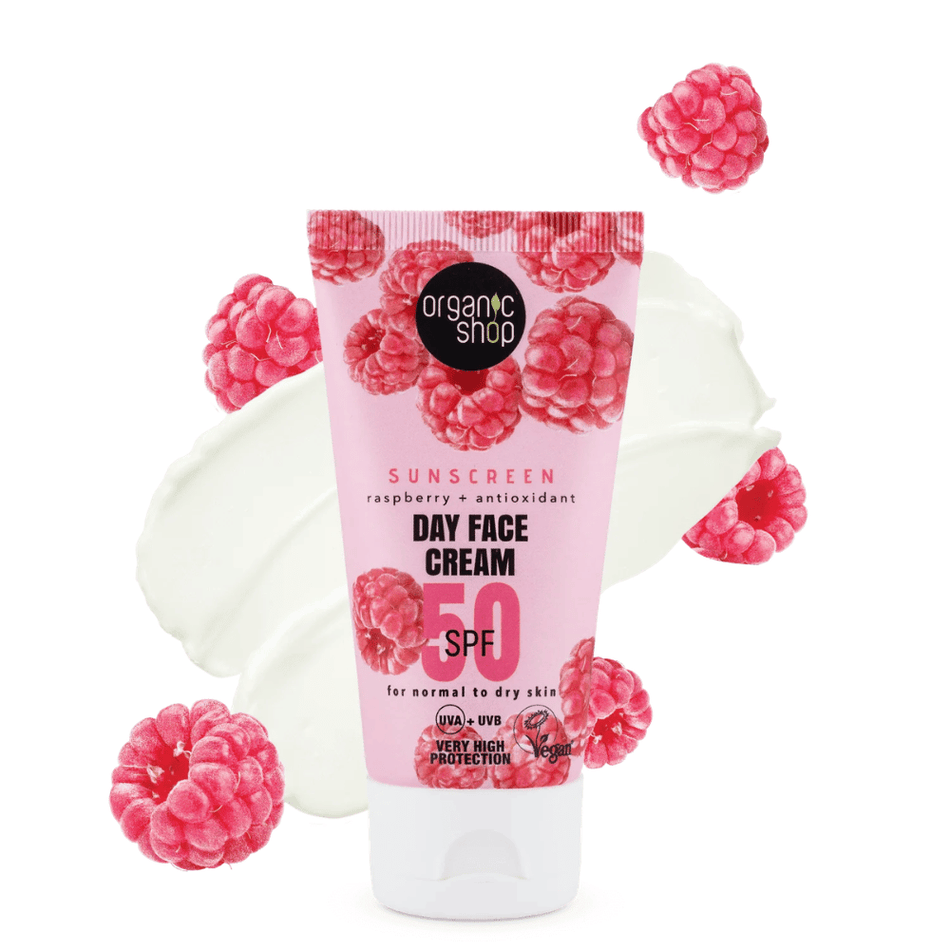 Organic Shop Day Face Cream 50 SPF Normal to Dry skin 50ml- Lillys Pharmacy and Health Store
