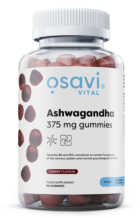 Osavi Ashwagandha 375mg Gummies, Cherry 90 gummies- Lillys Pharmacy and Health Store
