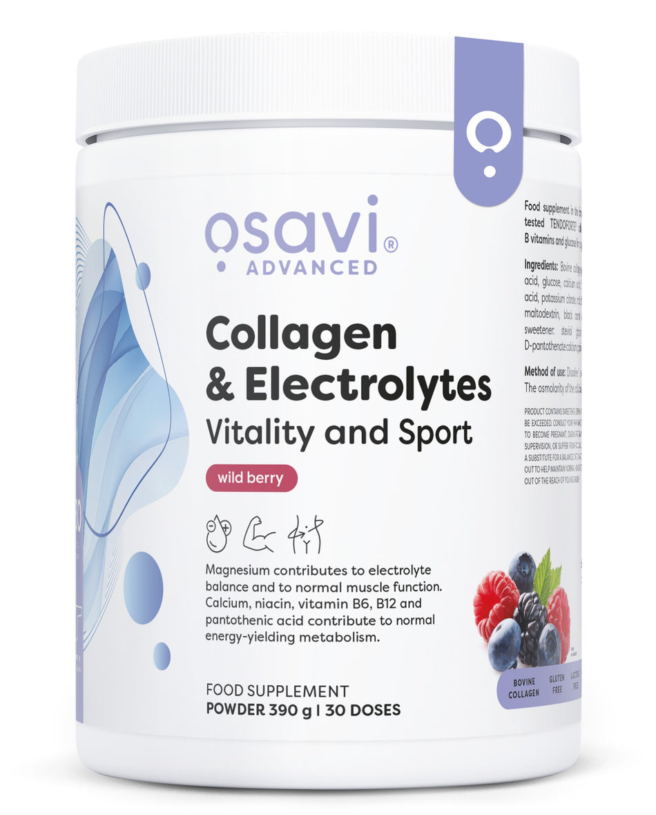 Osavi Collagen Electrolytes Vitality and Sport, Wild Berry 390g- Lillys Pharmacy and Health Store