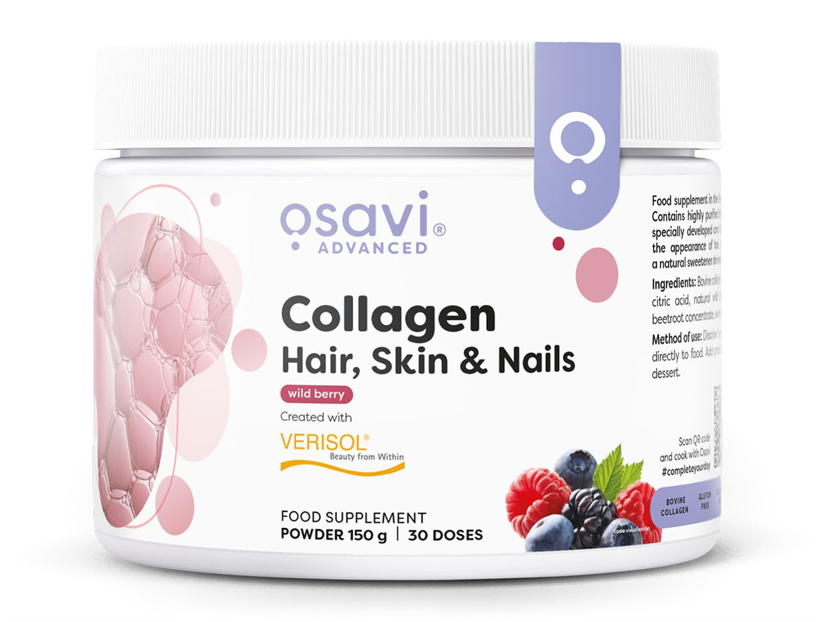 Osavi Collagen Peptides (Hair Skin & Nails), Wild Berry 150g- Lillys Pharmacy and Health Store