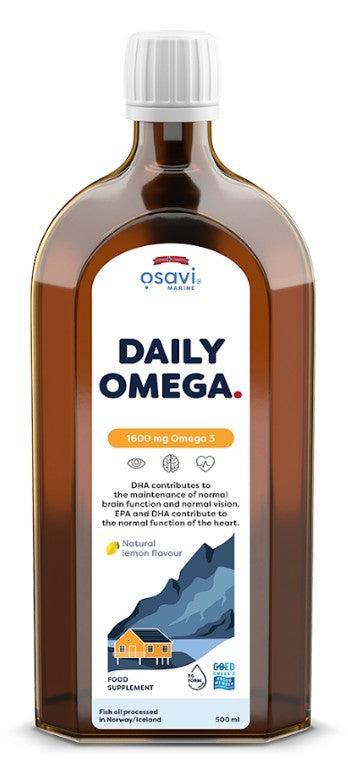 Osavi Daily Omega, 1600mg Omega 3 (Natural Lemon) 500 ml- Lillys Pharmacy and Health Store