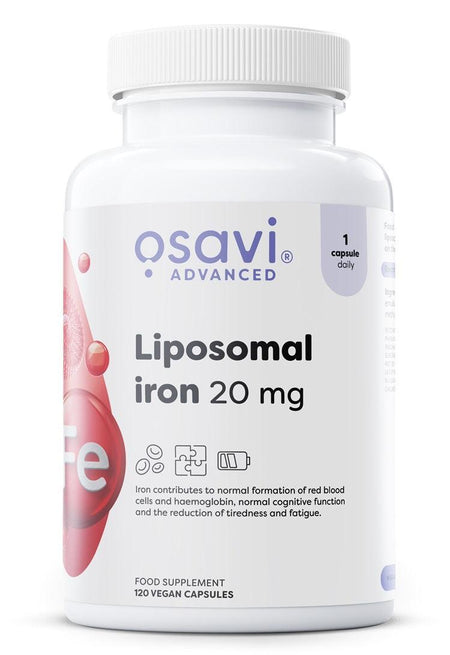 Osavi Liposomal Iron, 20mg 120 vegan caps- Lillys Pharmacy and Health Store