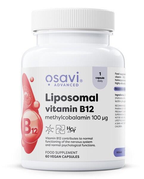 Osavi Liposomal Vitamin B12, Methylcobalamin 100mcg 60 vegan caps- Lillys Pharmacy and Health Store
