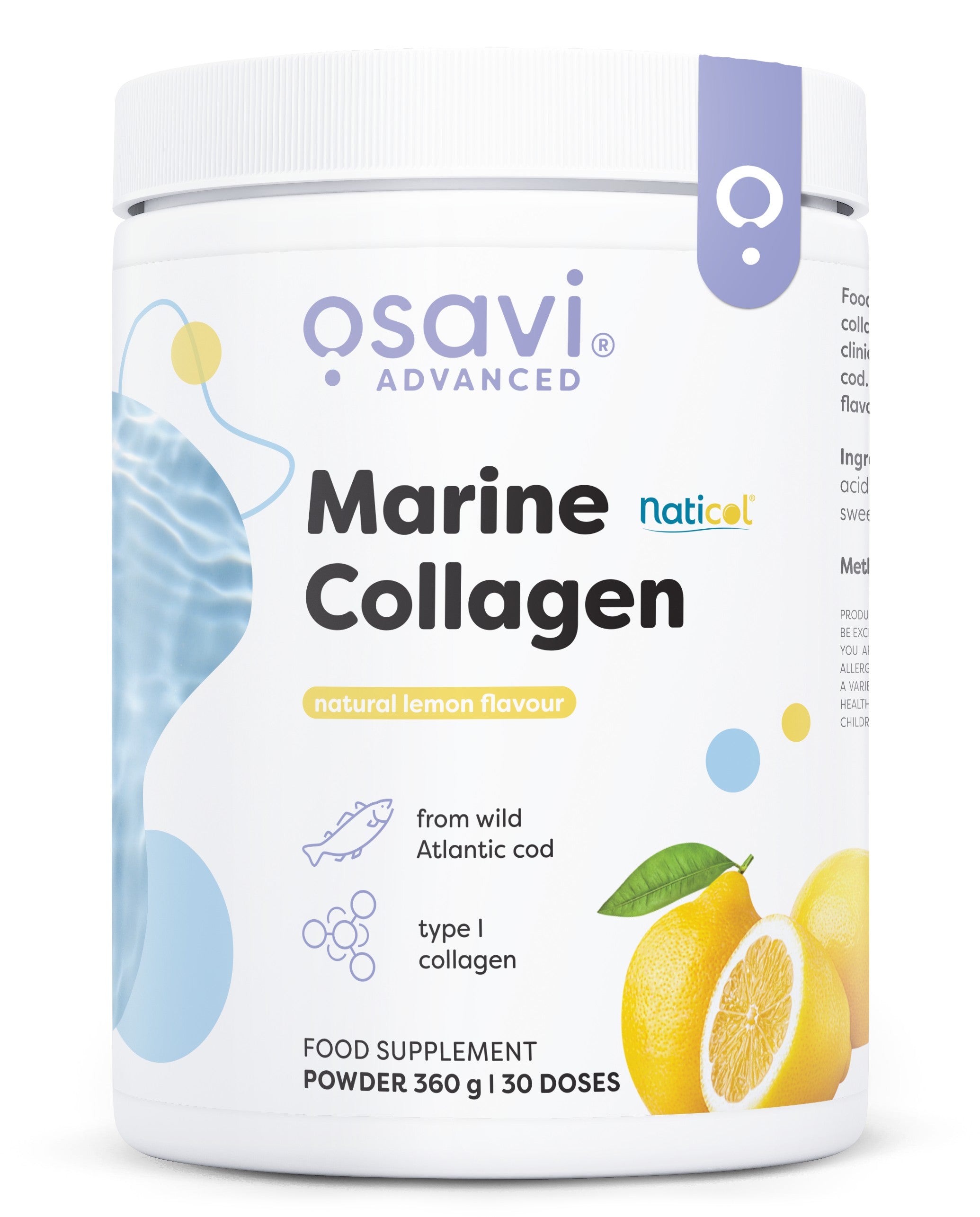Osavi Marine Collagen Wild Cod, Lemon 360g- Lillys Pharmacy and Health Store