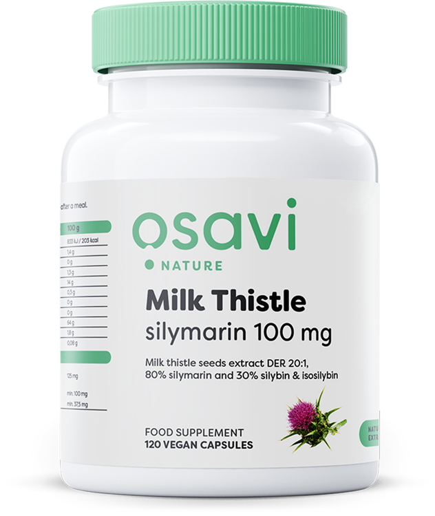 Osavi Milk Thistle, Silymarin 100mg 120 vegan caps- Lillys Pharmacy and Health Store