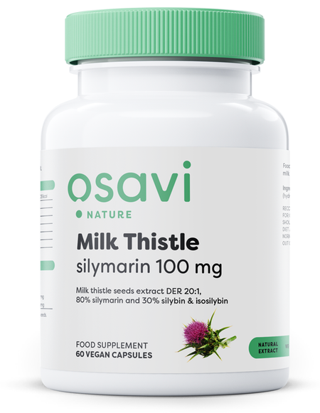Osavi Milk Thistle, Silymarin 100mg 60 vegan caps- Lillys Pharmacy and Health Store