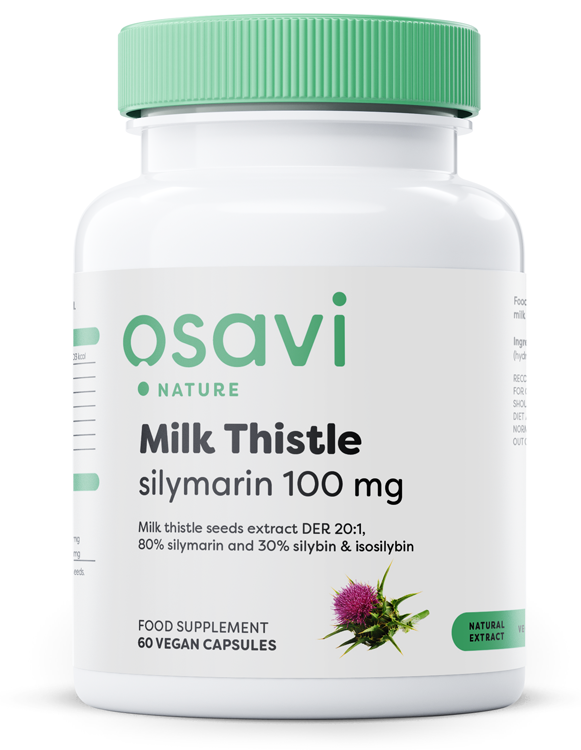 Osavi Milk Thistle, Silymarin 100mg 60 vegan caps- Lillys Pharmacy and Health Store