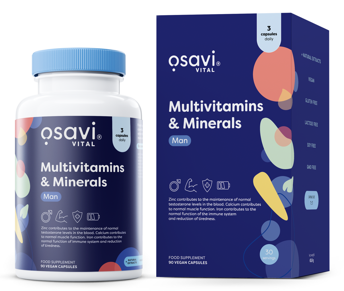 Osavi Multivitamins & Minerals Man 90 vegan caps- Lillys Pharmacy and Health Store