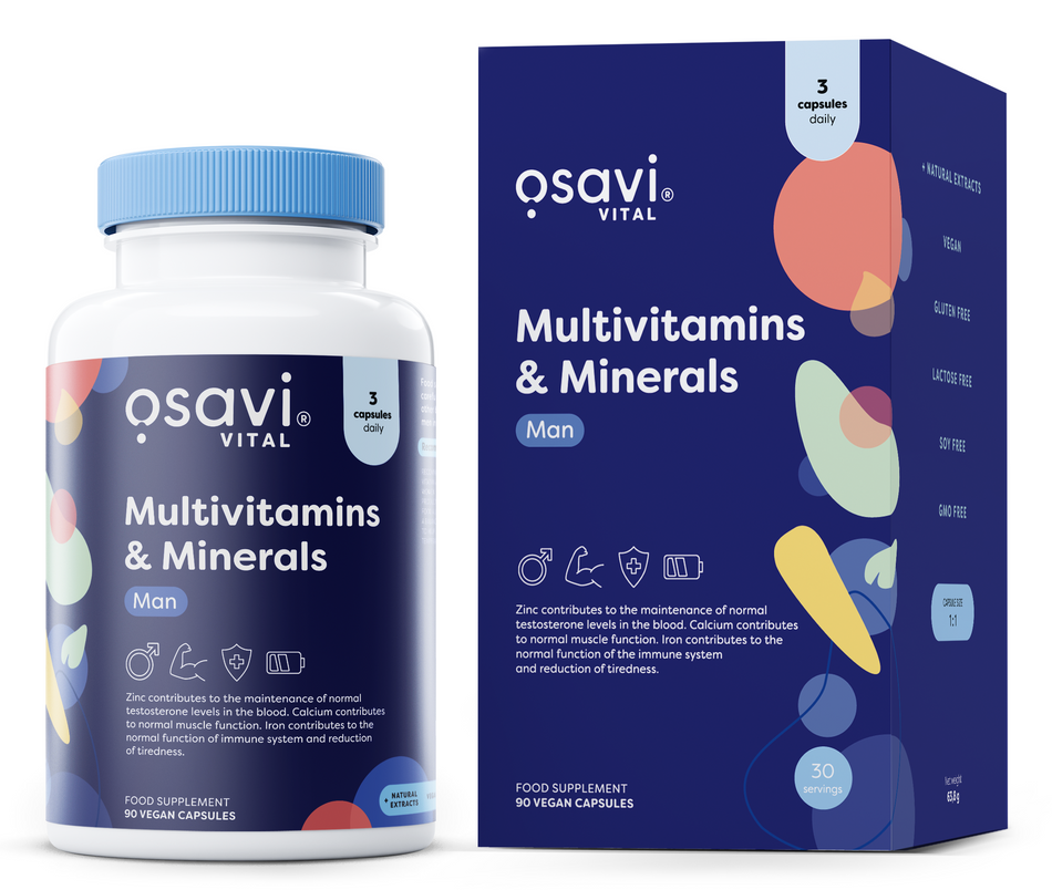 Osavi Multivitamins & Minerals Man 90 vegan caps- Lillys Pharmacy and Health Store
