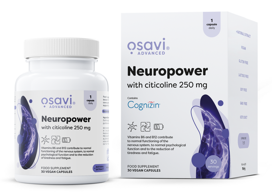 Osavi Neuropower with Citicoline, 250mg 30 vegan caps- Lillys Pharmacy and Health Store