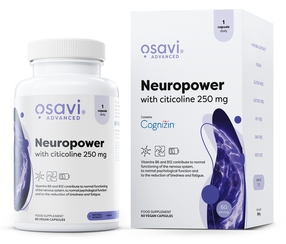 Osavi Neuropower with Citicoline, 250mg 60 vegan caps- Lillys Pharmacy and Health Store