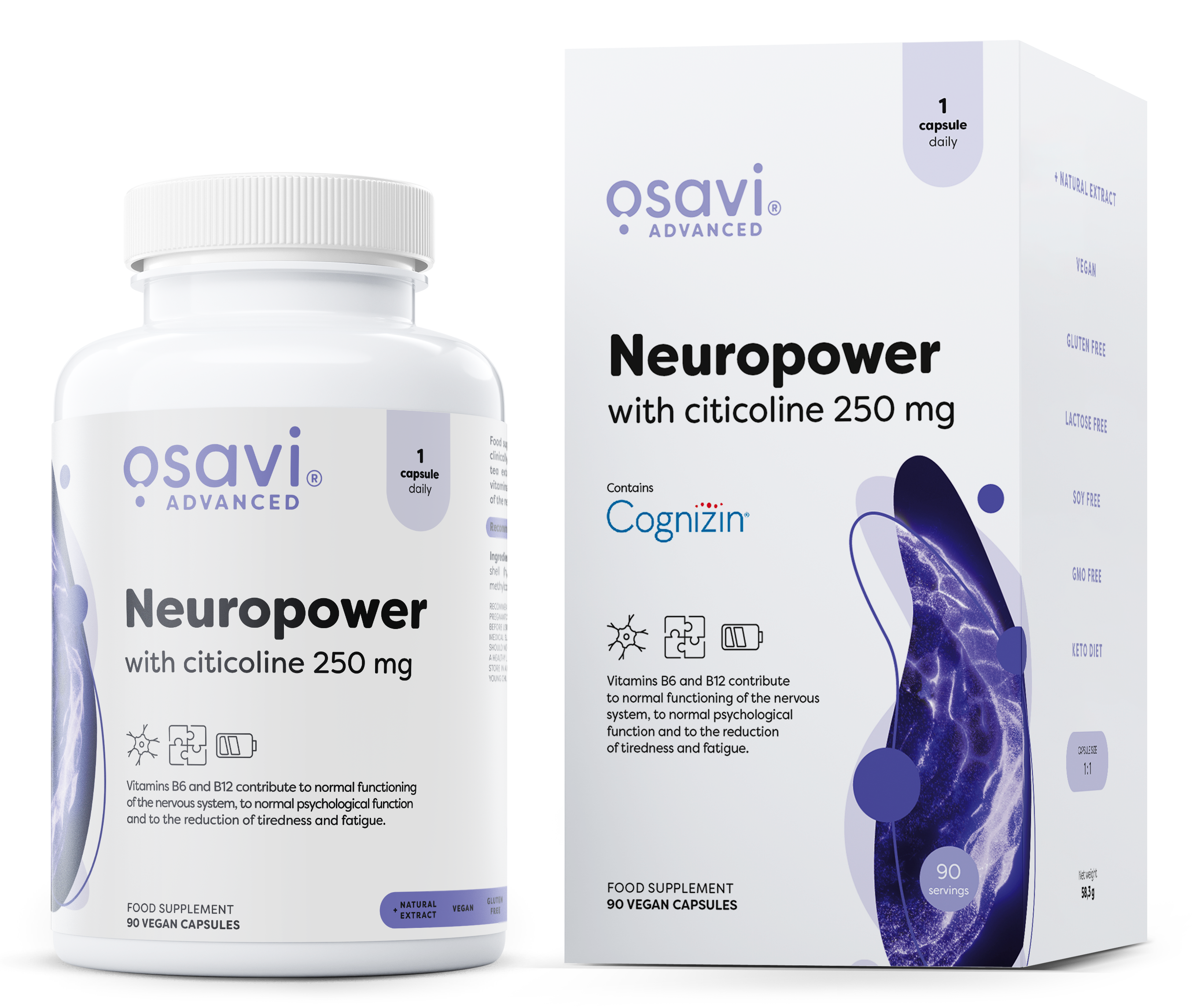Osavi Neuropower with Citicoline, 250mg 90 vegan caps- Lillys Pharmacy and Health Store