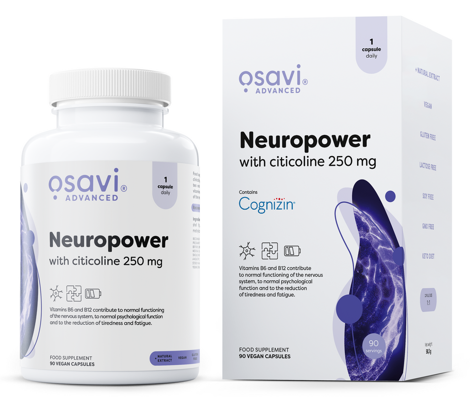 Osavi Neuropower with Citicoline, 250mg 90 vegan caps- Lillys Pharmacy and Health Store