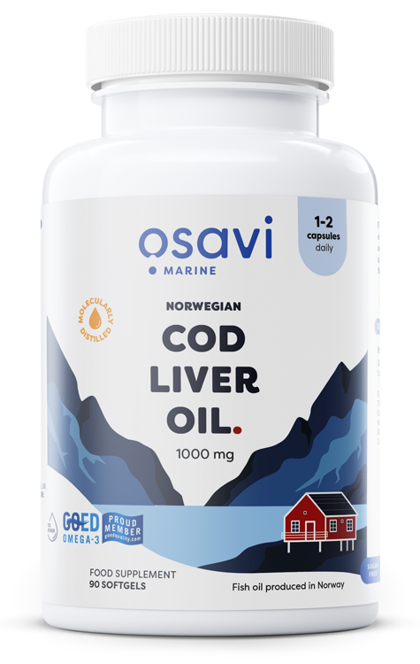 Osavi Norwegian Cod Liver Oil Softgels, 1000mg (Lemon) 90 softgels- Lillys Pharmacy and Health Store