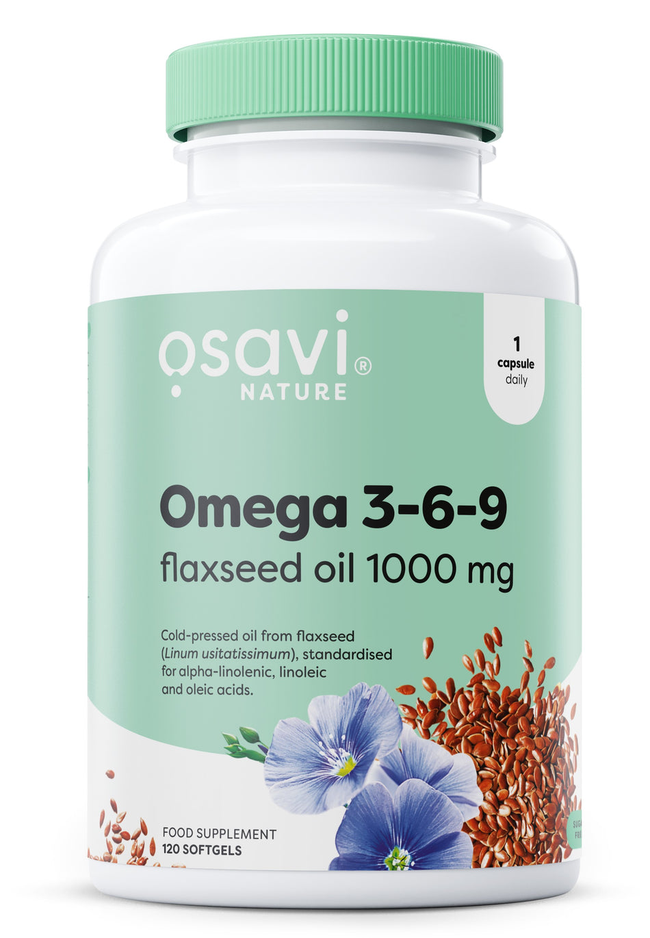 Osavi Omega 369 Flaxseed Oil, 1000mg 120 softgels- Lillys Pharmacy and Health Store