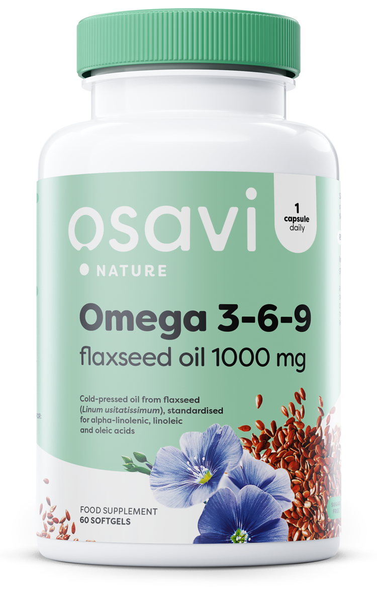 Osavi Omega 369 Flaxseed Oil, 1000mg 60 softgels- Lillys Pharmacy and Health Store