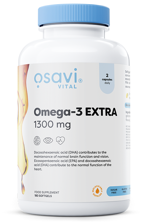 Osavi Omega3 Extra Molecularly Distilled, 1300mg (Lemon) 180 softgels- Lillys Pharmacy and Health Store