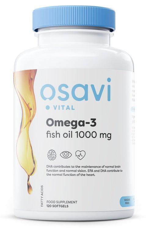 Osavi Omega3 Fish Oil Molecularly Distilled, 1000mg (Lemon) 120 softgels- Lillys Pharmacy and Health Store