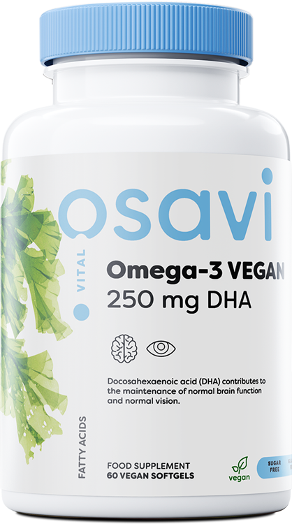 Osavi Omega3 Vegan, 250mg DHA 60 vegan softgels- Lillys Pharmacy and Health Store