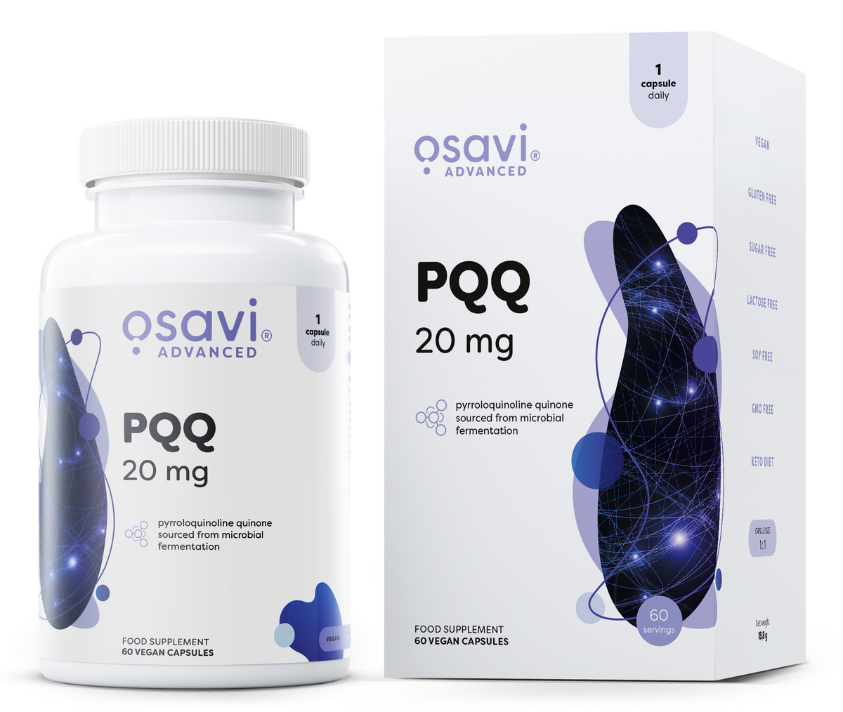 Osavi PQQ, 20mg 60 vegan caps- Lillys Pharmacy and Health Store