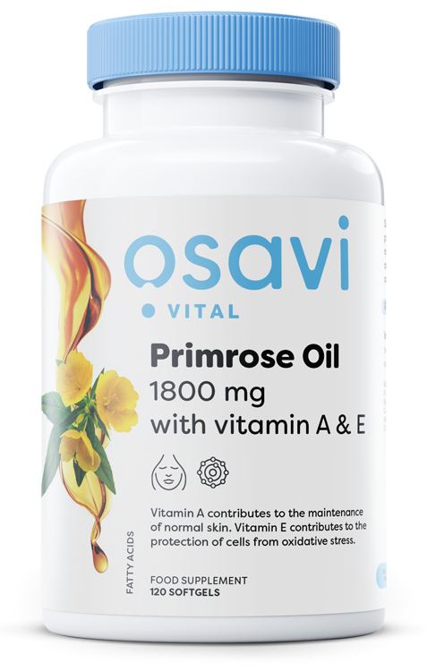Osavi Primrose Oil with Vitamin A & E, 1800mg 120 softgels- Lillys Pharmacy and Health Store