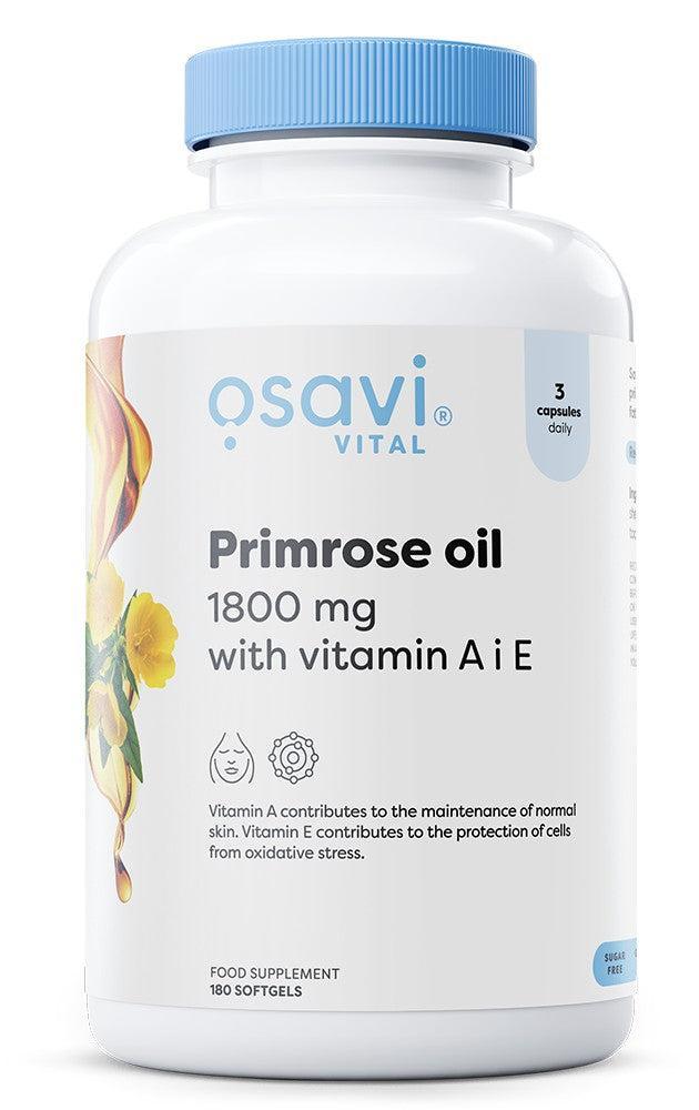 Osavi Primrose Oil with Vitamin A & E, 1800mg 180 softgels- Lillys Pharmacy and Health Store