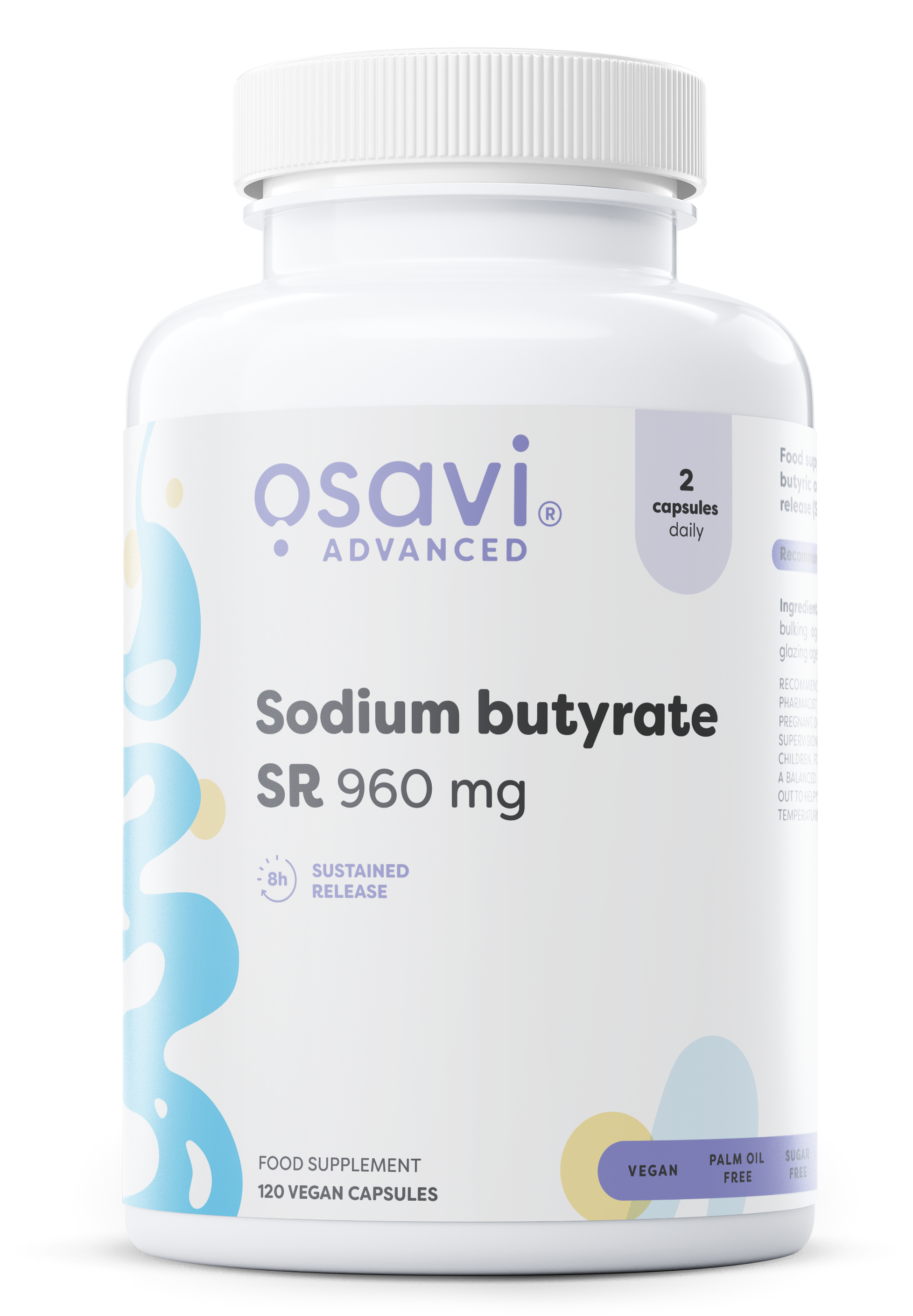 Osavi Sodium butyrate SR, 960mg 120 vegan caps- Lillys Pharmacy and Health Store