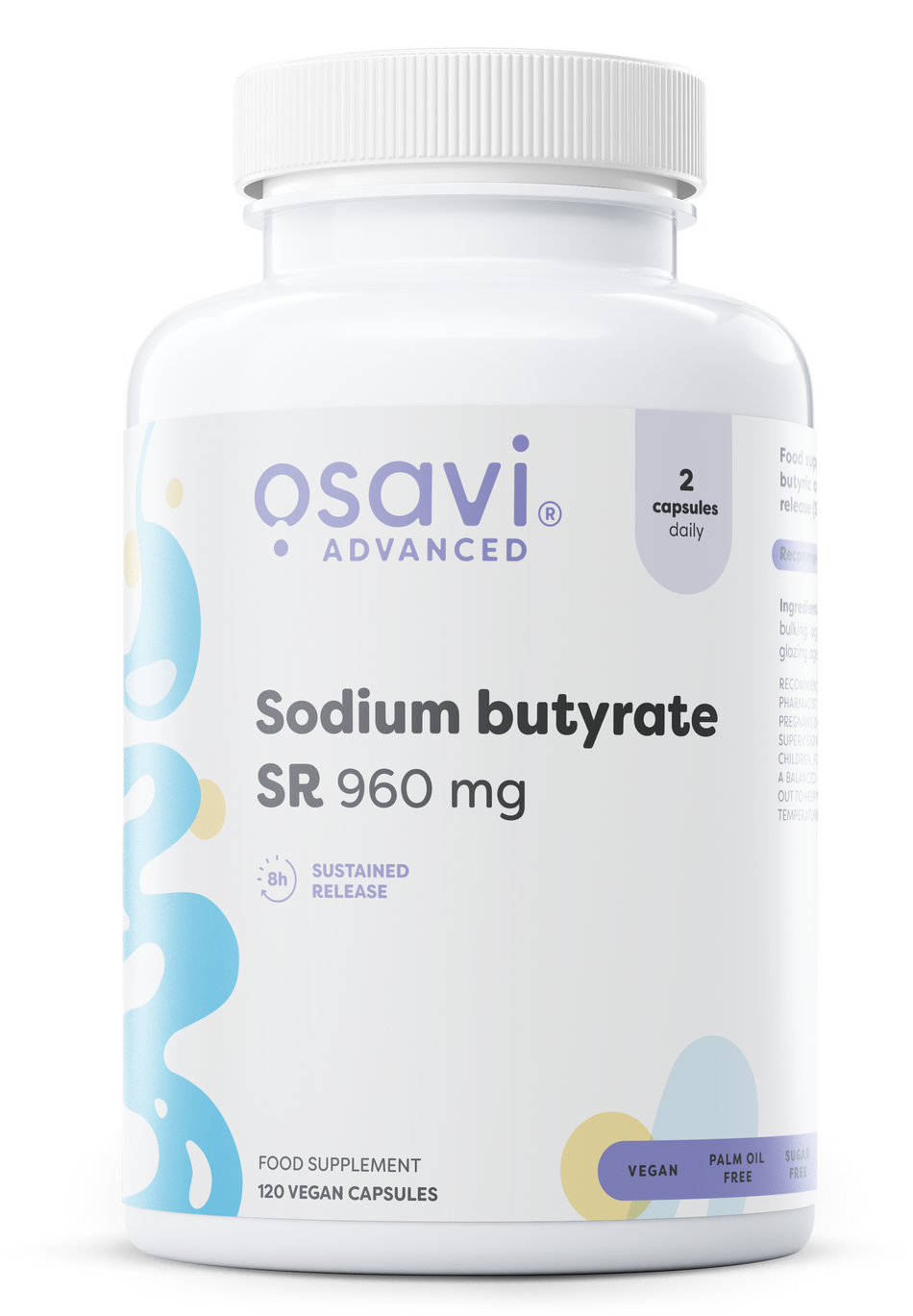 Osavi Sodium butyrate SR, 960mg 120 vegan caps- Lillys Pharmacy and Health Store