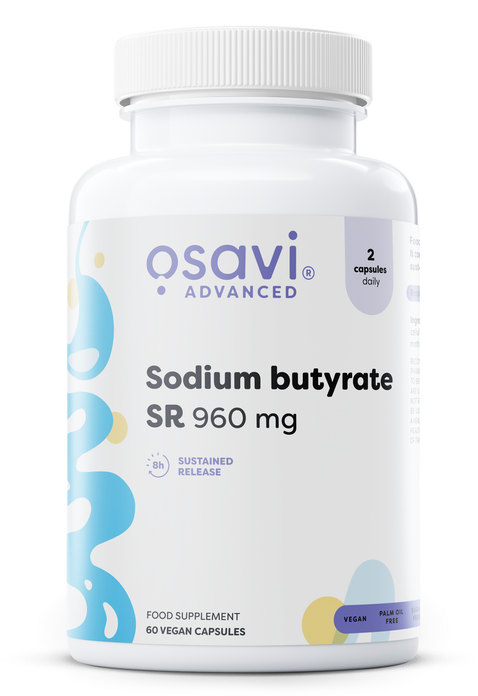 Osavi Sodium butyrate SR, 960mg 60 vegan caps- Lillys Pharmacy and Health Store
