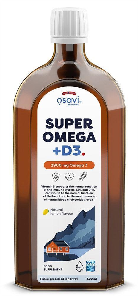 Osavi Super Omega + D3, 2900mg Omega 3 (Lemon) 500 ml- Lillys Pharmacy and Health Store