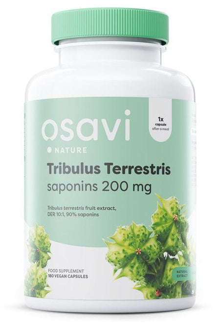 Osavi Tribulus Terrestris, Saponins 200mg 180 vegan caps- Lillys Pharmacy and Health Store