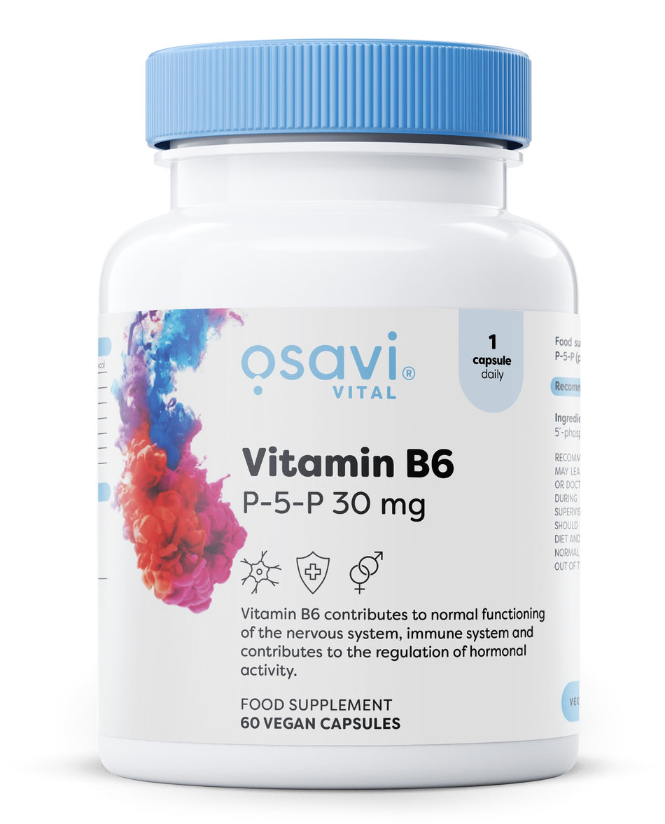 Osavi Vitamin B6 P5P, 30mg 60 vegan caps- Lillys Pharmacy and Health Store