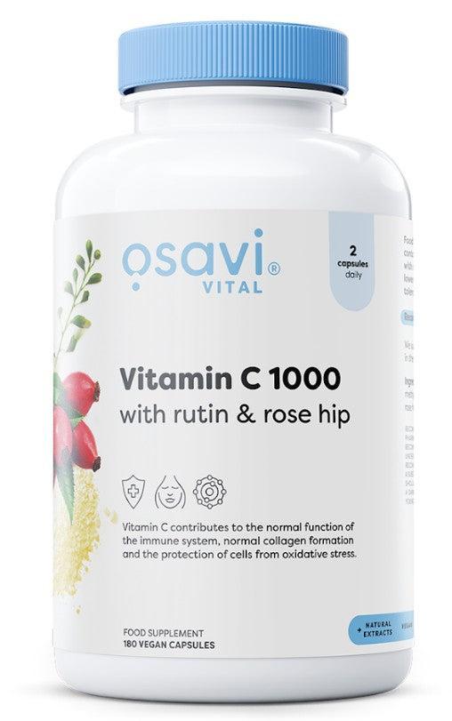 Osavi Vitamin C1000 with Rutin & Rose Hip 180 vegan caps- Lillys Pharmacy and Health Store