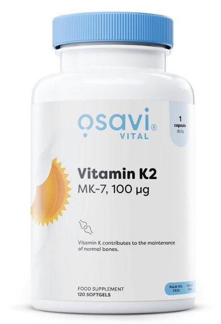Osavi Vitamin K2 MK7, 100mcg 120 softgels- Lillys Pharmacy and Health Store