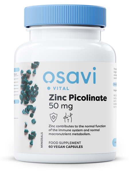 Osavi Zinc Picolinate, 50mg 60 vegan caps- Lillys Pharmacy and Health Store