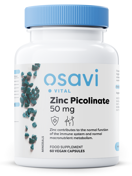 Osavi Zinc Picolinate, 50mg 60 vegan caps- Lillys Pharmacy and Health Store