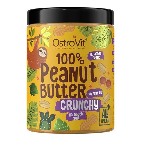 OstroVit 100% Peanut Butter, Crunchy 1000g- Lillys Pharmacy and Health Store