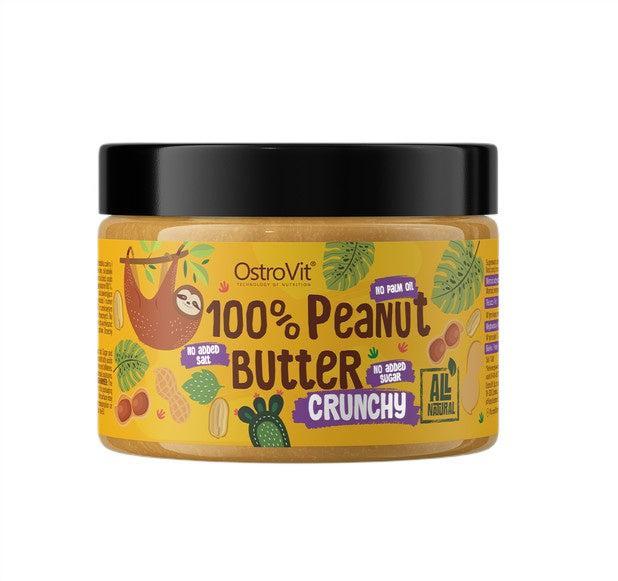 OstroVit 100% Peanut Butter, Crunchy 500g- Lillys Pharmacy and Health Store
